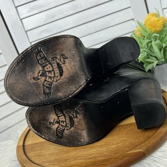 FREEBIRD l Bond Ankle Straps Open Toe Sandal Leather Boot Cowgirl Bohemian Sz. 9 - Picture 11 of 13